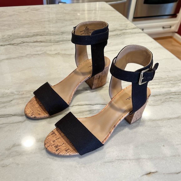 Merona Shoes - Merona Black Cork Heel Sandals